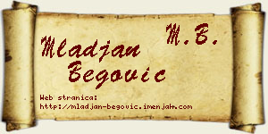 Mlađan Begović vizit kartica